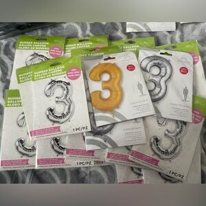 # 3 Helium balloons, giant ready to fill, 19 total retail $113